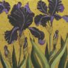 Dark irises with gold leaf