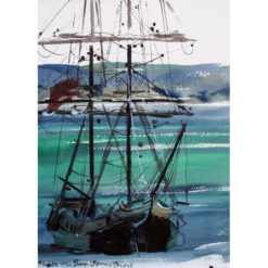 Sailing brig in Scotsman's Bay